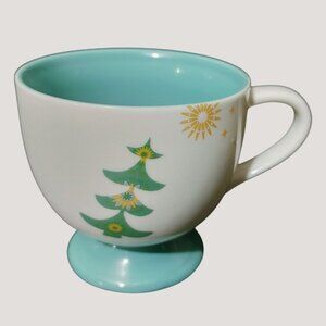 Starbucks Coffee Holiday 2006 Ceramic Mug Christmas Tree Star Design Collectible